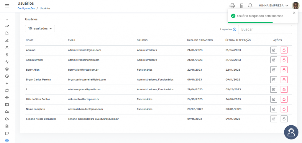 I986 - Ícone Bloquear - página recarregada