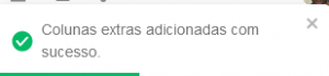 I1402 - Notificação Colunas Extras adicionadas com sucesso