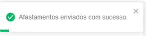I1453 - Notificação Afastamento enviados com sucesso.