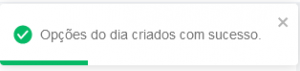 I1498 - Notificação Opções do dia criados com sucesso