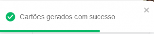 I1536 - Notificação cartões gerados com sucesso