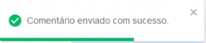 I1564 - Notificação Comentário enviado com sucesso.