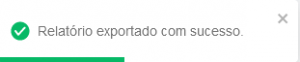 I1646 - Notificação Relatório exportado com sucesso.