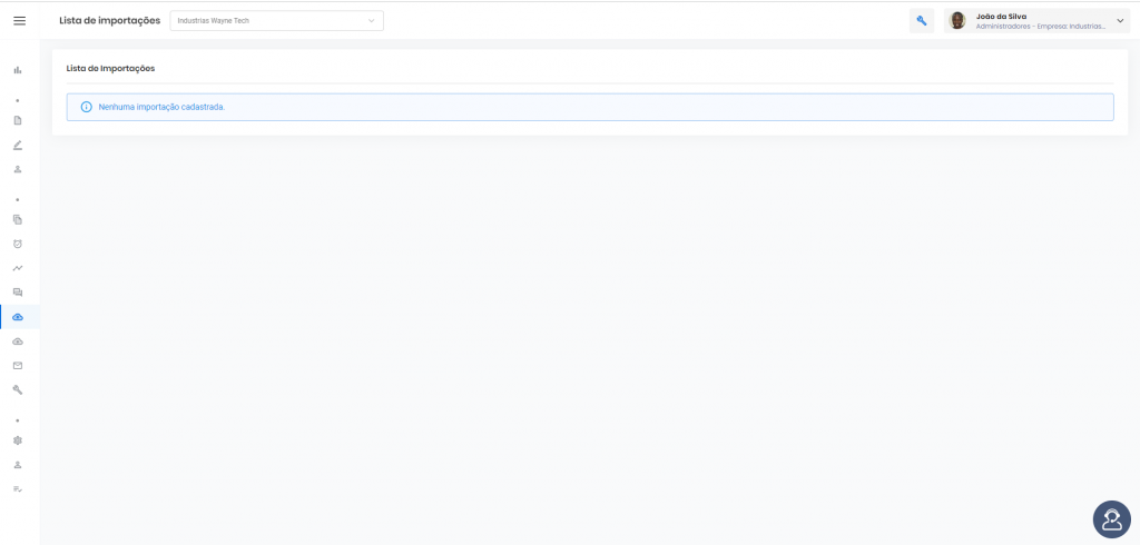 I2465 - Página Lista de importação