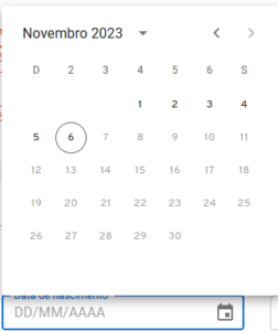 I538 - Caixa suspensa de calendário.