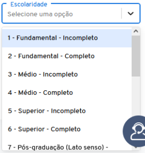 I539 - Escolaridade - opções