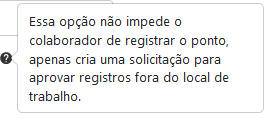 I574 - Flag Restringir registro fora do local de trabalho - interrogação