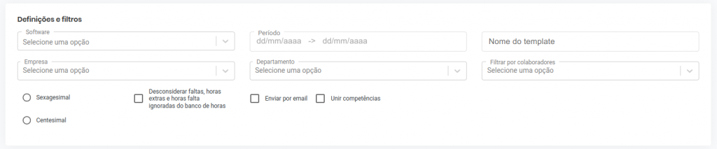 I926 - Bloco Definições e Filtros